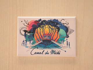 magnet canal du midi Carcassonne coloré