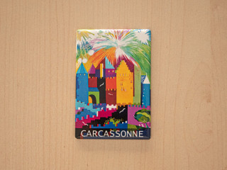 magnet cité médiévale colorée été